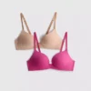 Set de 2 sutiene fără sârmă tip T-shirt, mărimi A-E