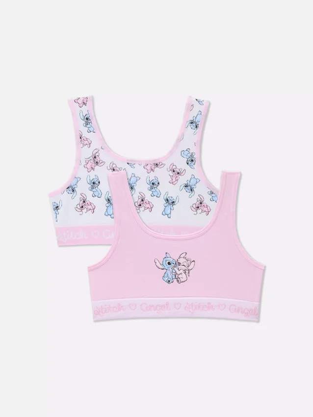 Set de 2 topuri scurte fără cusături cu Stitch și Angel de la Disney Set de 2 topuri scurte fără cusături cu Stitch și Angel de la Disney