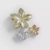 Set de 3 agrafe cu flori