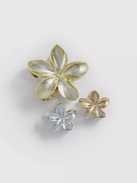 Set de 3 agrafe cu flori