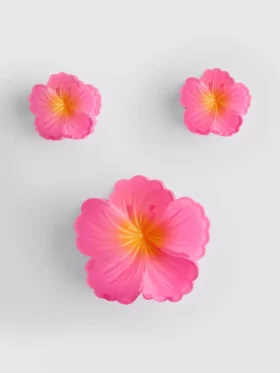 Set de 3 agrafe de păr cu flori