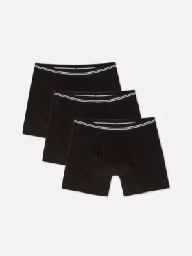 Set de 3 boxeri cu bandă elastică în dungi