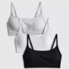 Set de 3 bralete crop fără sârmă