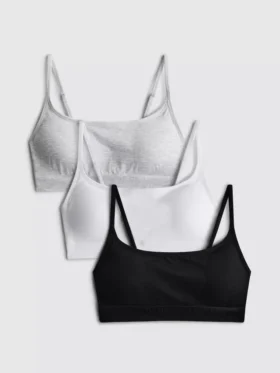 Set de 3 bralete crop fără sârmă