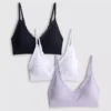 Set de 3 bralete fără cusături cu borduri din dantelă