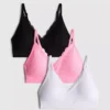Set de 3 bralete fără cusături cu borduri din dantelă