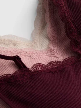 Set de 3 bralete fără cusături cu borduri din dantelă