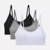 Set de 3 bralete fără sârmă, scurte, tip cami Set de 3 bralete fără sârmă, scurte, tip cami