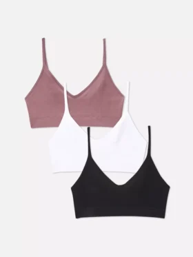 set de 3 bralete scurte fără cusături