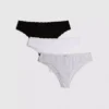 Set de 3 chiloți brazilieni din bumbac Set de 3 chiloți brazilieni din bumbac