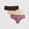 Set de 3 chiloți hipster din microfibră, în culori neutre Set de 3 chiloți hipster din microfibră, în culori neutre