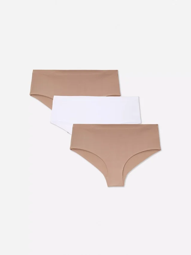 Set de 3 chiloți hipster invizibili esențiali Set de 3 chiloți hipster invizibili esențiali