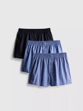 Set de 3 pantaloni scurți cu închidere cu nasturi