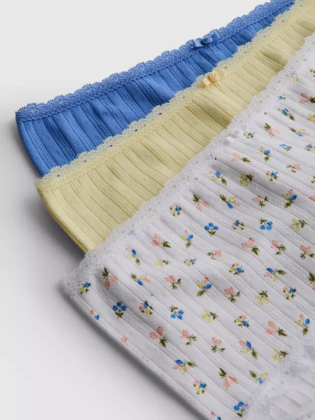 Set de 3 pantaloni scurți mini tip „pointelle” pentru băieți Set de 3 pantaloni scurți mini tip „pointelle” pentru băieți