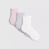 Set de 3 perechi de Șosete scurte cu bordură în formă de salată Set de 3 perechi de Șosete scurte cu bordură în formă de salată
