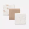 Set de 3 pături pătrate din muselină Set de 3 pături pătrate din muselină
