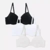Set de 3 sutiene tip T-shirt Set de 3 sutiene tip T-shirt