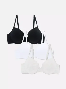 Set de 3 sutiene tip T-shirt