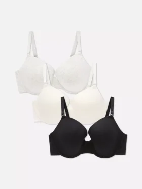 Set de 3 sutiene tip T-shirt