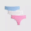 Set de 3 tanga din dantelă integrală Set de 3 tanga din dantelă integrală