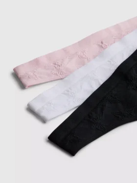 Set de 3 tanga din jacquard fără cusături