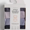 Set de 4 chiloți din microfibră cu talie înaltă