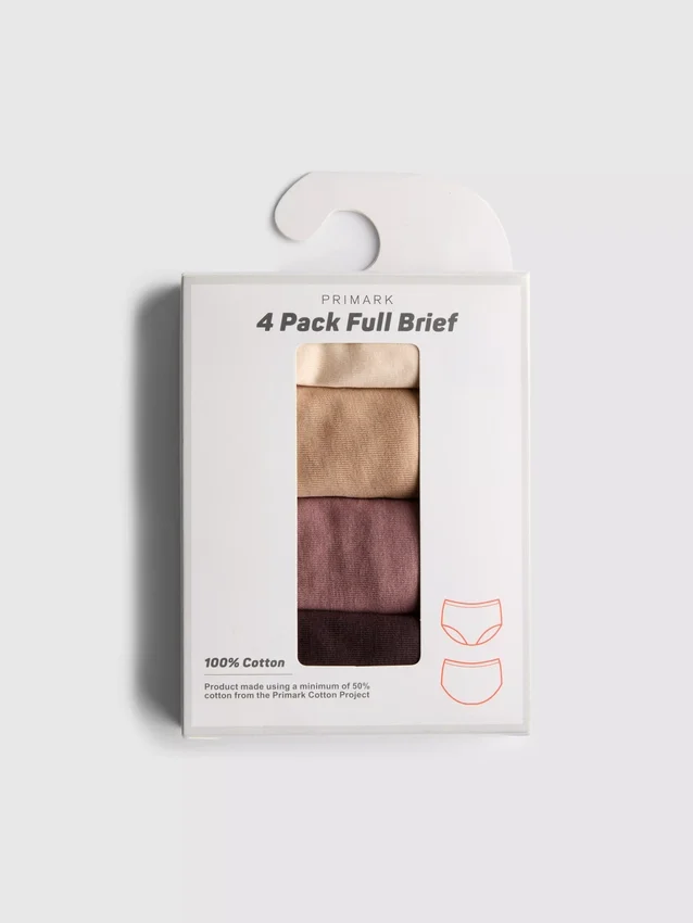 Set de 4 chiloți în nuanțe naturale Set de 4 chiloți în nuanțe naturale