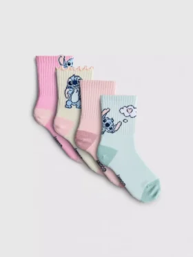 Set de 4 perechi de Șosete scurte cu Stitch de la Disney