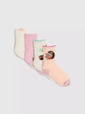 Set de 4 perechi de Șosete scurte Disney cu Moana