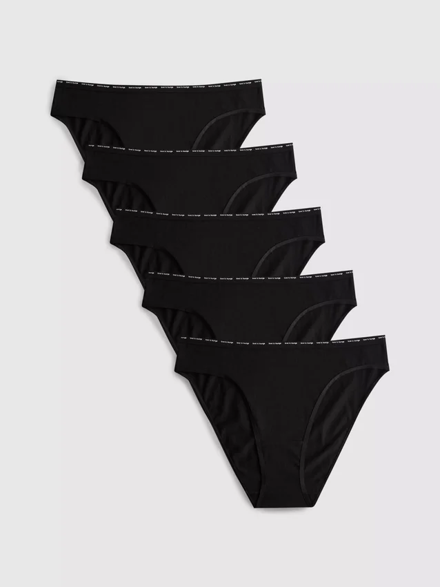 Set de 5 bikini cu conținut ridicat de bumbac Set de 5 bikini cu conținut ridicat de bumbac