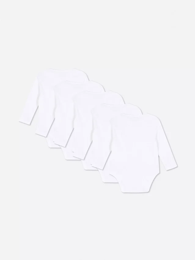 Set de 5 body-uri esențiale cu mâneci lungi Set de 5 body-uri esențiale cu mâneci lungi