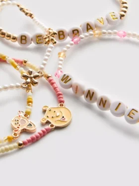 Set de 5 brățări cu mărgele și talismane Disney Winnie the Pooh Set de 5 brățări cu mărgele și talismane Disney Winnie the Pooh