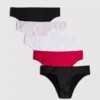 Set de 5 chiloți brazilieni imprimați, cu conținut ridicat de bumbac Set de 5 chiloți brazilieni imprimați, cu conținut ridicat de bumbac