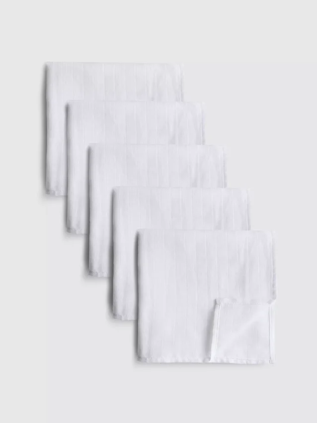 Set de 5 șervețele din muselină de bumbac Set de 5 șervețele din muselină de bumbac