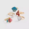 Set de 5 inele cu talismane marine