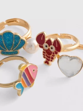 Set de 5 inele cu talismane marine