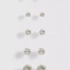 Set de 5 perechi de cercei cu pietre