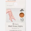 Set de 5 perechi de dresuri mat până la genunchi Set de 5 perechi de dresuri mat până la genunchi