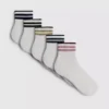 Set de 5 perechi de Șosete scurte cu dungi colorate Set de 5 perechi de Șosete scurte cu dungi colorate