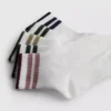 Set de 5 perechi de Șosete scurte cu dungi colorate Set de 5 perechi de Șosete scurte cu dungi colorate