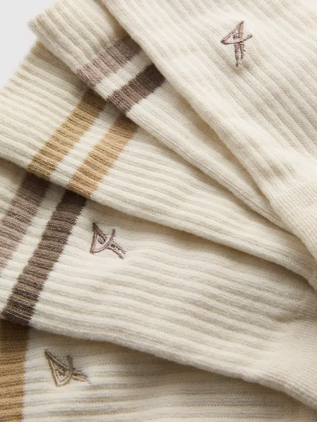Set de 5 perechi de Șosete sportive cu bordură din tricot Set de 5 perechi de Șosete sportive cu bordură din tricot