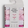 Set de 5 tanga din microfibră cu bordură din dantelă Set de 5 tanga din microfibră cu bordură din dantelă