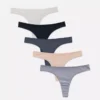 Set de 5 tanga în culori uni Set de 5 tanga în culori uni