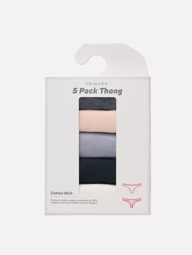 Set de 5 tanga în culori uni Set de 5 tanga în culori uni