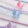 Set de 6 agrafe de păr cu împletituri în formă de fluture