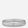 Set de 6 brățări din metal lustruit