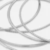 Set de 6 brățări din metal lustruit