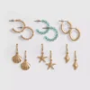Set de 6 cercei inspirați de mare