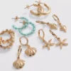 Set de 6 cercei inspirați de mare