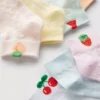 Set de 7 perechi de Șosete scurte cu imprimeu de fructe Set de 7 perechi de Șosete scurte cu imprimeu de fructe